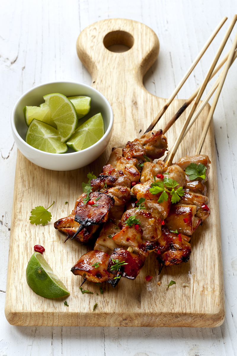 Kaffir lime and lemongrass chicken skewers Twisted Citrus